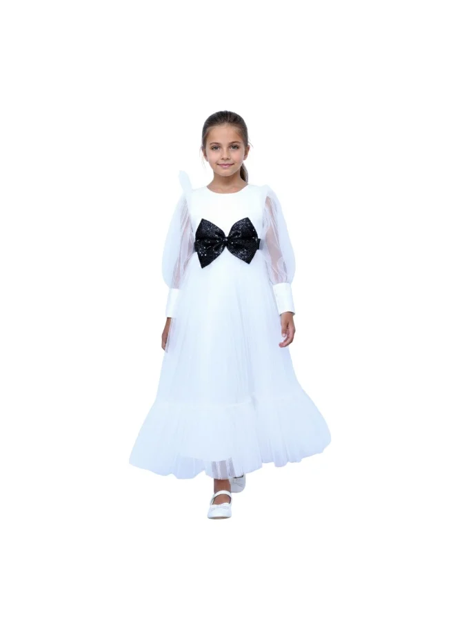 D'Daniela Tulle Bow Dress